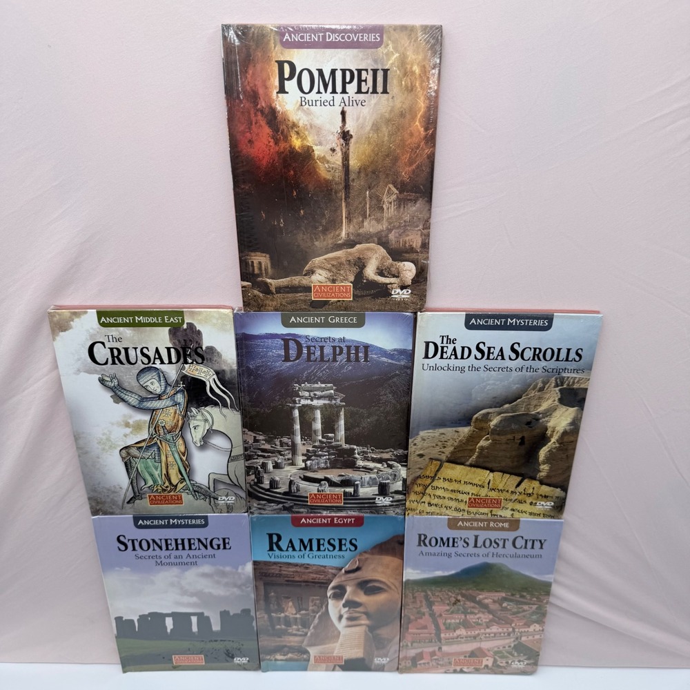 Lot of 7 Ancient Civilizations Pompeii Crusades Stonehenge Rameses New Sealed